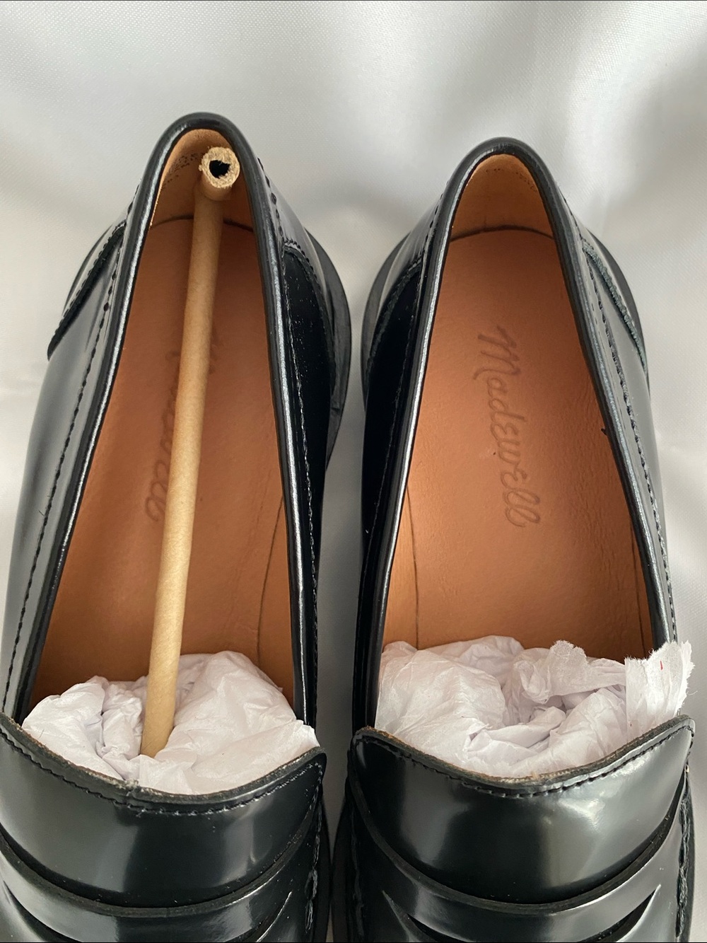 Madewell Women’s Black Leather Penny Loafers Size 7.5 - Picture 3 of 8